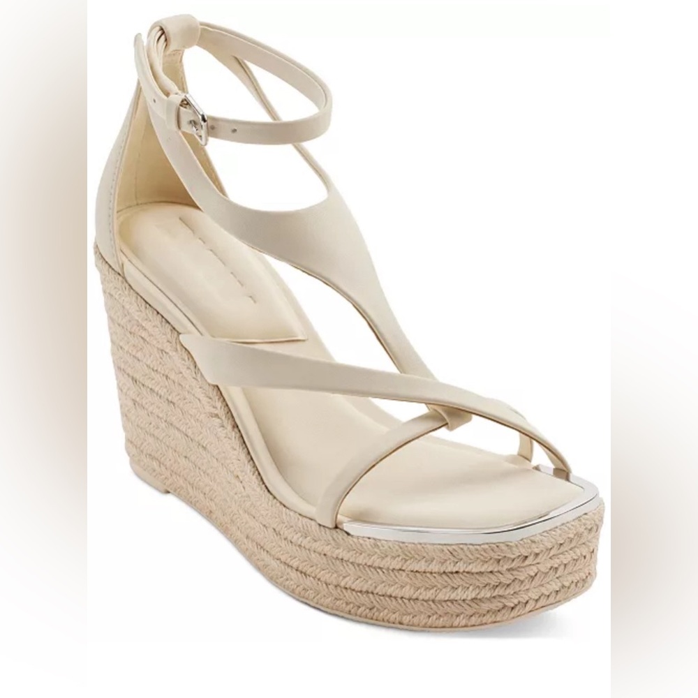 Women's DKNY  Ankle-Strap Espadrille Wedge Sandals.               SIZE: 8 1/2.